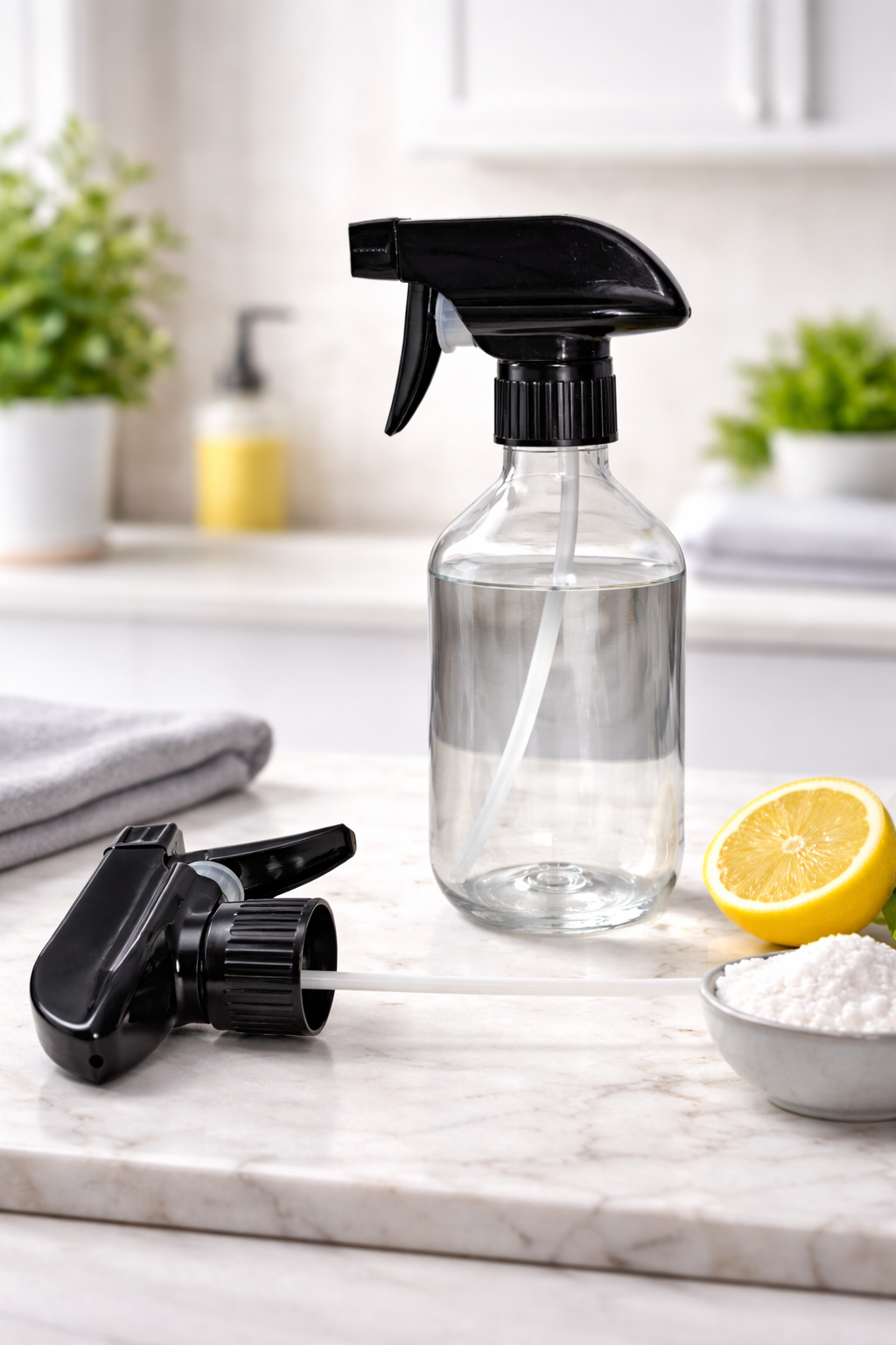 Lot de 2 Pulvérisateurs 25 cl – Flacon Spray Réutilisable  – Vaporisateur Multi-Usage pour Nettoyage, Plantes, Cuisine et Maison