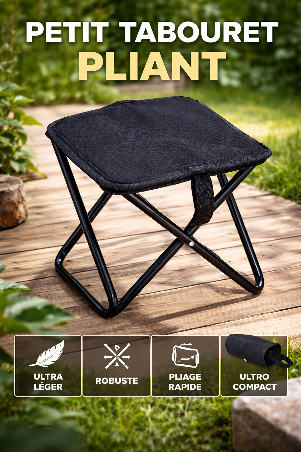 Tabouret pliant